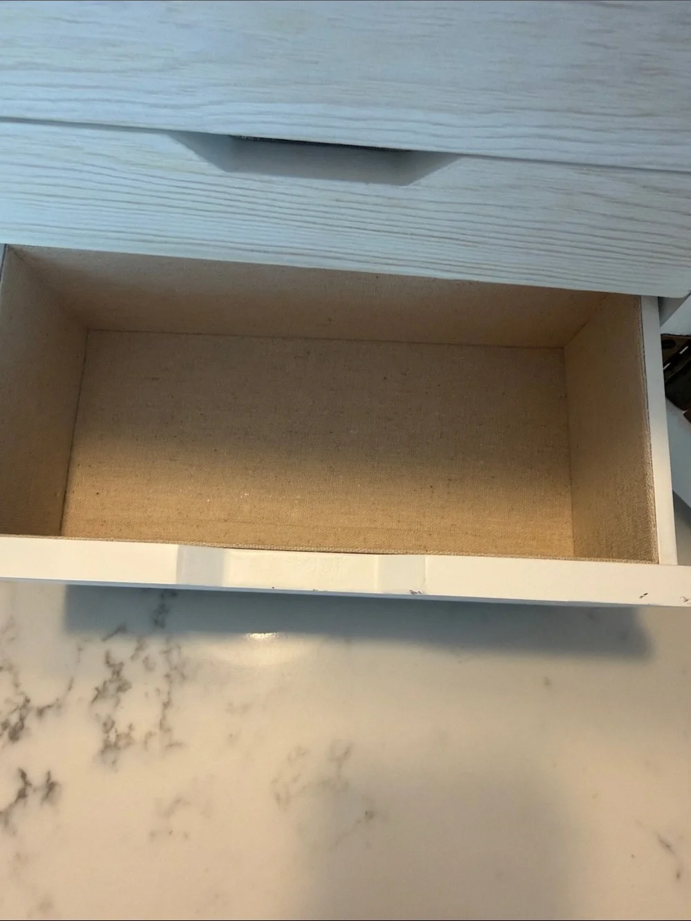 Pottery Barn White Wood Jewelry Storage Cabinet Armoire.